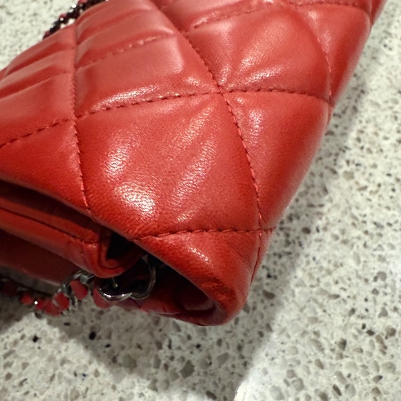 Chanel Red Quilted Clutch - Picture 13 of 16